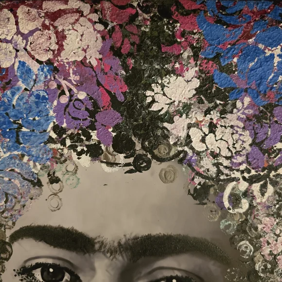 HANDCRAFTED Abstract Frida Kahlo Painting HANDPAINTED HANDMADE Wall Art Decor - Picture 6 of 17